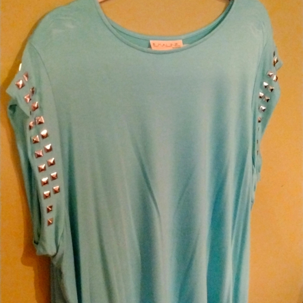 Studded top blue 2X